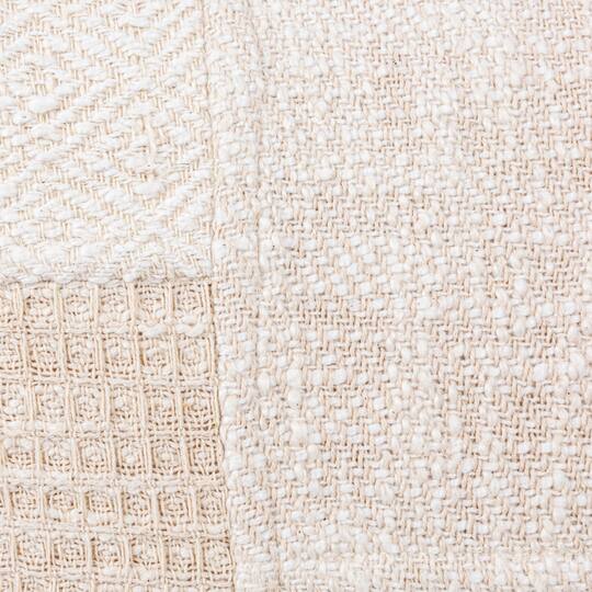 Hello Honey® Cream & Natural Cotton Patchwork Pillow